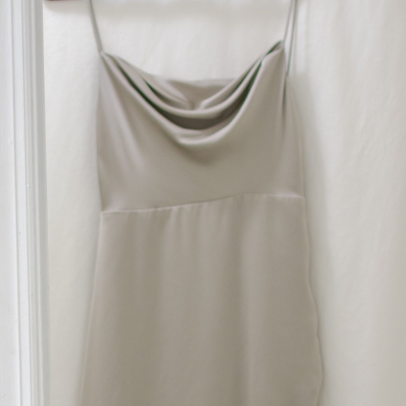 **NEW** Fame and Partner- Strappy Draped Gown (Light Grey) - Picture 5 of 7